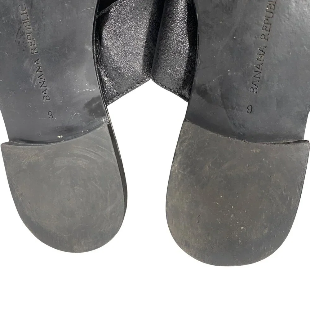 Banana Republic Elegant Black Slide Sandals - Picture 9 of 11